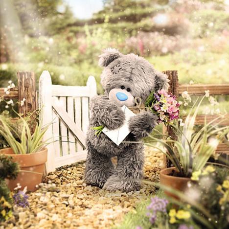 3D Holographic Holding Flowers Me to You Bear Card  £2.69