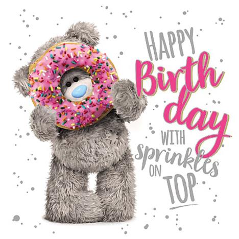 3D Holographic Holding Doughnut Me to You Bear Birthday Card  £2.69