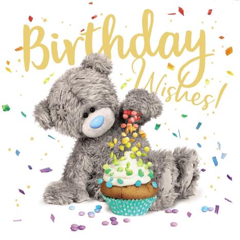 3D Holographic Birthday Wishes Me to You Bear Card ALV93040 Me