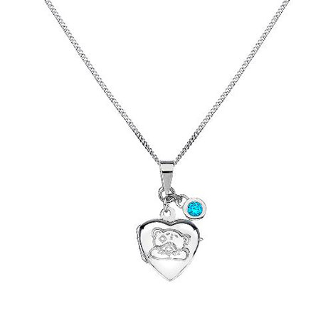 Me To You Bear Sterling Silver Heart and Stone Pendant Necklace  £17.99