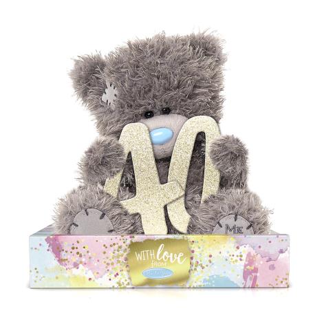 7" Holding 40th Birthday Numbers Me to You Bear  £10.99