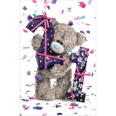 21st Birthday Photo Finish Me To You Bear Birthday Card  £2.19