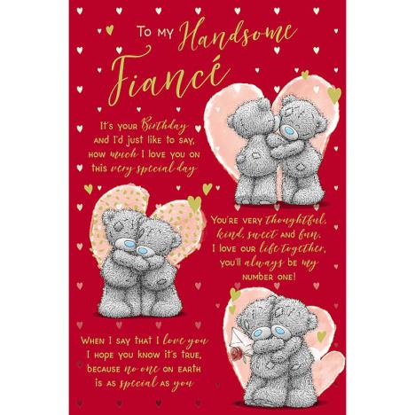 Fiancé Verse Me to You Bear Birthday Card  £3.59