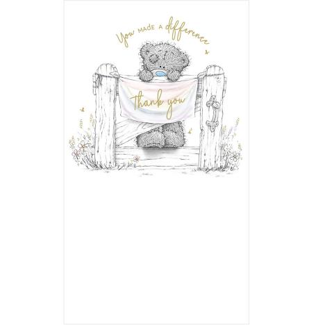 Bear Hanging Banner Me to You Bear Thank You Card  £1.79
