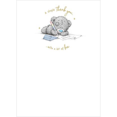 Bear Writing Note Me to You Bear Thank You Card  £1.79