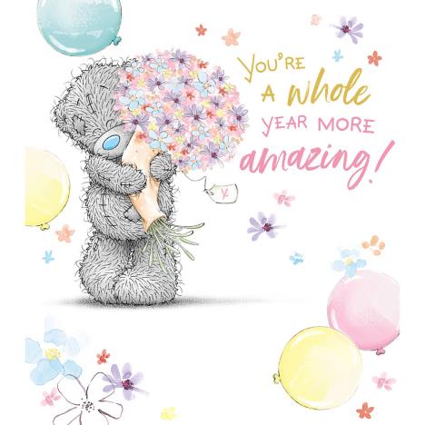 Tatty Teddy Holding Bouquet Me to You Bear Birthday Card  £1.89