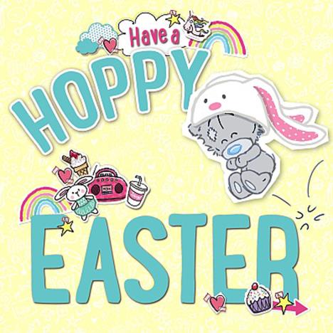 Hoppy Easter My Dinky Bear Me to You Bear Easter Card  £1.49