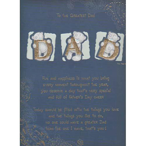 Greatest Dad Me to You Bear Card  £3.45