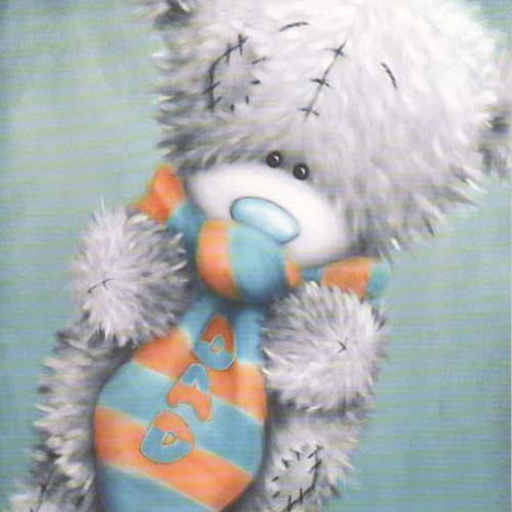 Dad Wearing Tie Me to You Bear Fathers Day Card  £1.95