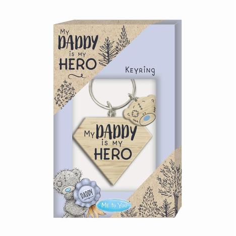 Daddy My Hero Me to You Bear Wooden Key Ring  £4.99