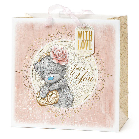 Large Just For You Pink Me to You Bear Gift Bag  £2.25