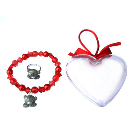Me to You Bear Bracelet Set in Heart Case   £3.99