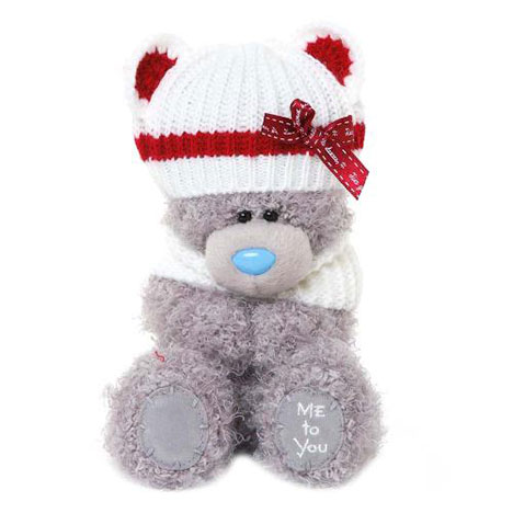 7" White Knitted Hat with Ears Me to You Bear  £10.00