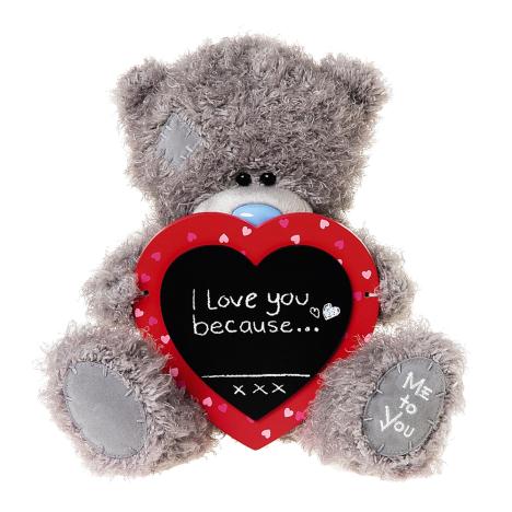 10" Heart Chalk Board Me to You Bear  £20.00