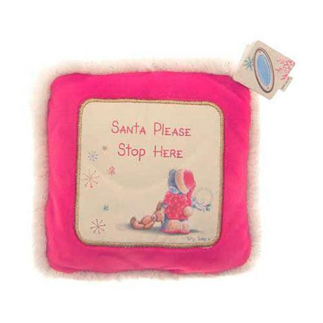 Santa Stop Here Me to You Bear Cushion   £6.99