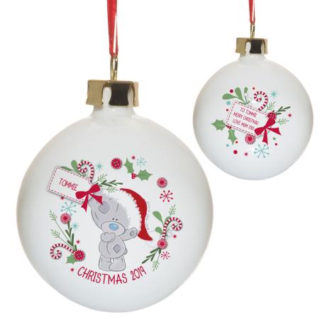 Personalised Me to You Christmas Wreath Bauble  £12.99