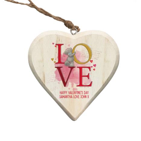 Personalised Me to You LOVE Hanging Wooden Heart  £14.99