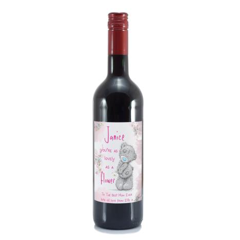 Personalised Me to You Lovely As A Flower Red Wine  £16.99