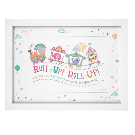 Personalised Tiny Tatty Teddy Little Circus Roll Up A4 Framed Print  £19.99