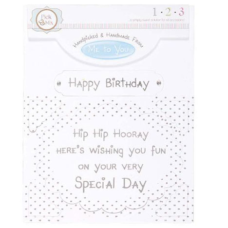 Hip Hip Hooray Birthday Occasions Verse & Greeting Insert  £1.00