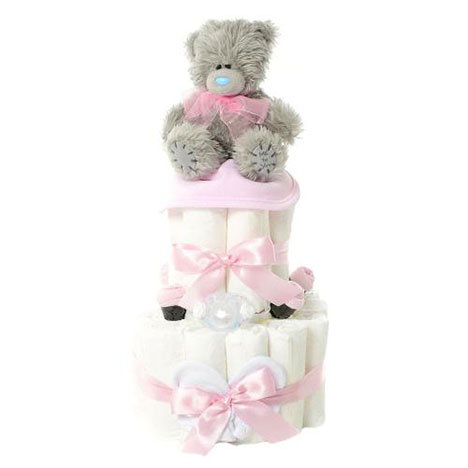 2 Tier Me to You Bear Nappy Cake (Pink) (Pink) £29.99