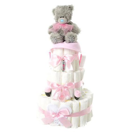 3 Tier Me to You Bear Nappy Cake (Pink) (Pink) £44.99