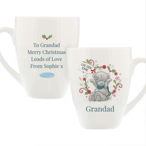 Personalised Me to You Blue Scarf Christmas Latte Mug  £10.99