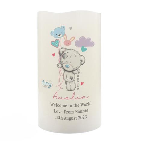 Personalised Tiny Tatty Teddy Dream Big Pink Nightlight LED Candle  £14.99