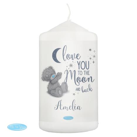 Personalised Love You to the Moon & Back Me to You Pillar Candle  £10.99