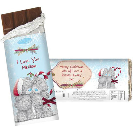 Personalised Me to You Couple Christmas Chocolate Bar  £6.99