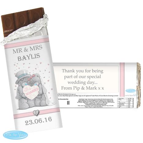 Personalised Me to You Bear Wedding Couple Chocolate Bar  £6.99