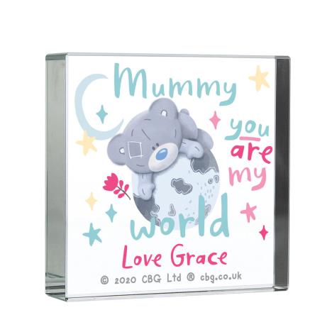 Personalised You Are My World Me to You Large Crystal Block  £17.99