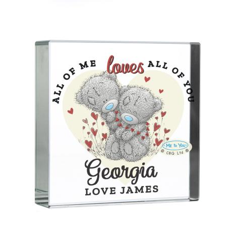 Personalised All My Love Me to You Bear Large Crystal Block  £17.99