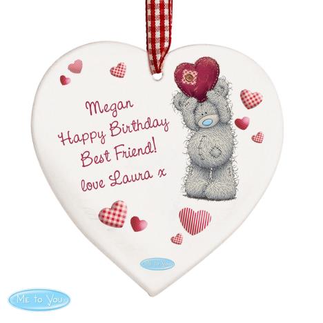 Personalised Me to You Bear Heart Wooden Decoration  £9.99