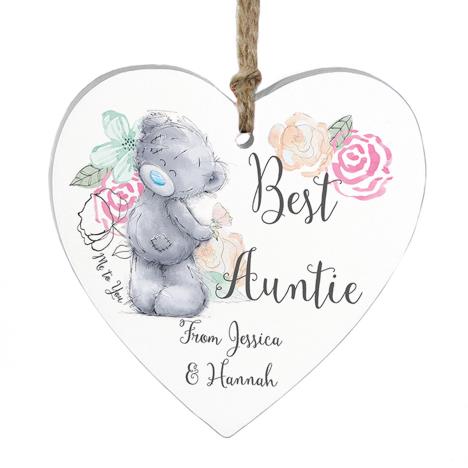 Personalised Me to You Floral Wooden Heart Decoration  £9.99