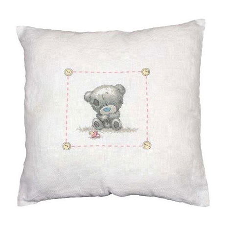 Tiny Tatty Teddy Cross Stitch Nursery Cushion  £29.99