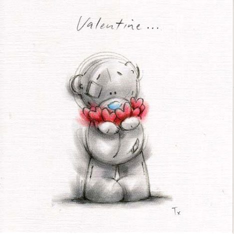 Tatty Holding Hearts Valentines Me to You Bear Card  £1.95