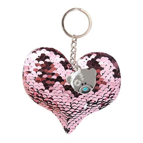 Padded Sequin Heart Me to You Bear Key Ring  £4.99