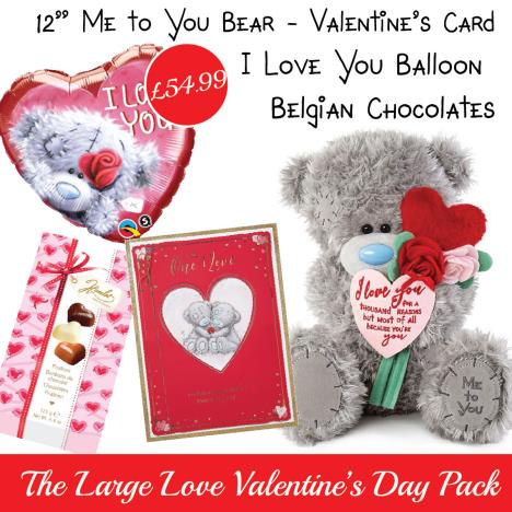 Big teddy bear and chocolates store for valentine's day