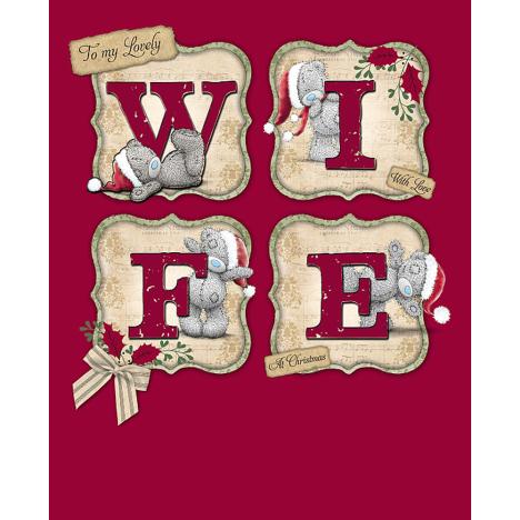 Lovely Wife Me to You Bear Handmade Christmas Card  £4.99