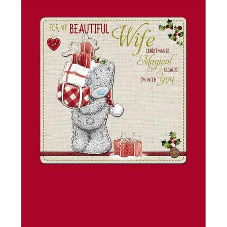Beautiful Wife Hand Made Me to You Bear Christmas Card  £4.99