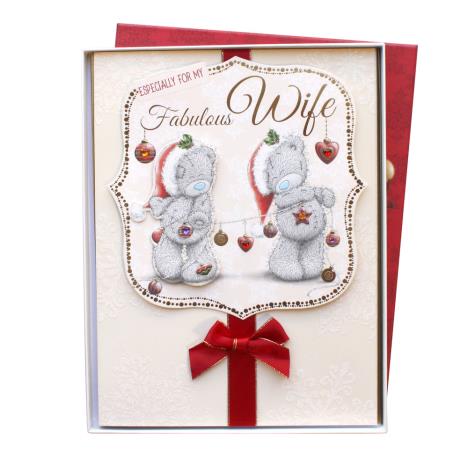 Wife Me to You Bear Handmade Boxed Christmas Card  £9.99