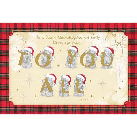 Grandaughter & Family Me to You Bear Christmas Card  £2.40