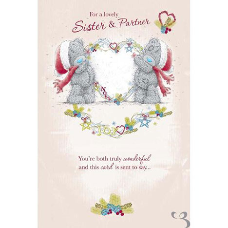 Sister and Partner Me to You Bear Christmas Card  £2.49