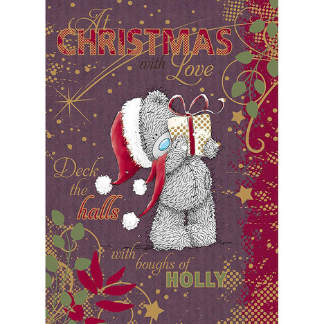 Tatty Teddy Holding Present Me to You Bear Christmas Card (X01SS158 ...