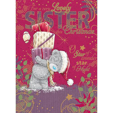 Sister Me to You Bear Christmas Card  £1.79