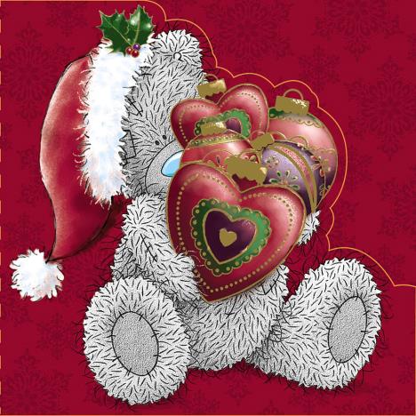 Tatty Teddy With Heart Baubles Me to You Bear Christmas Card  £2.09