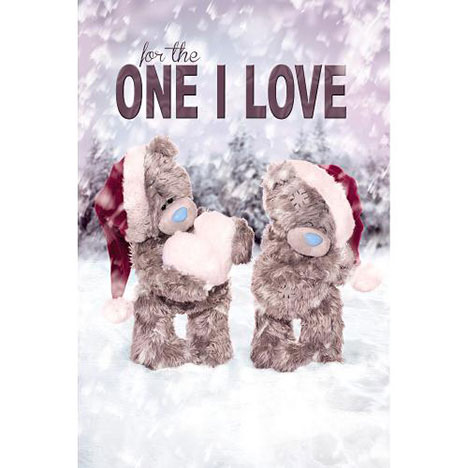 3D Holographic One I Love Me to You Bear Christmas Card  £3.79