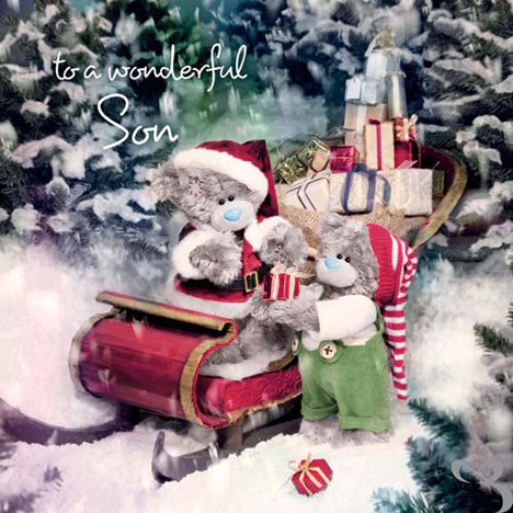 Son 3D Holographic Me to You Bear Christmas Card  £2.99