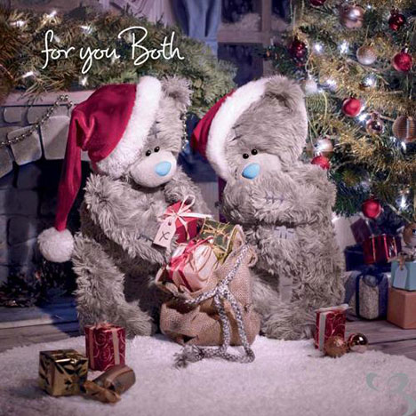 3D Holographic For You Both Me to You Bear Christmas Card  £2.99